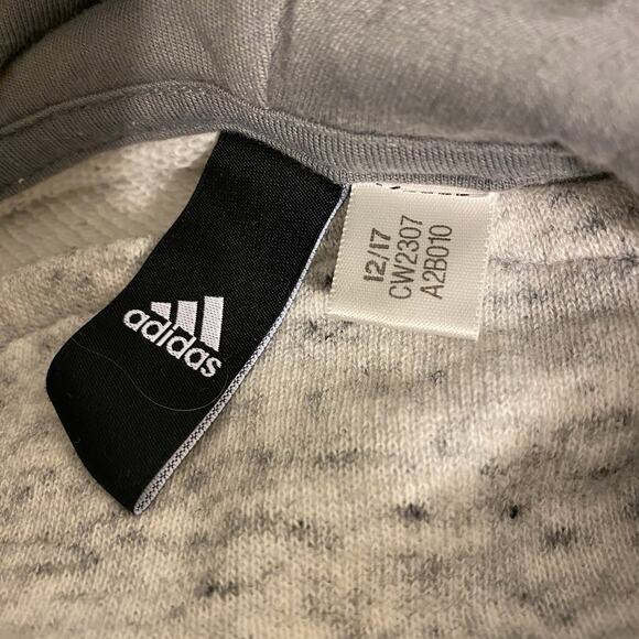 Adidas Gray Pullover Hoodie Women's Size XS Trefoil Logo Pockets Sports Outdoors - Picture 4 of 10